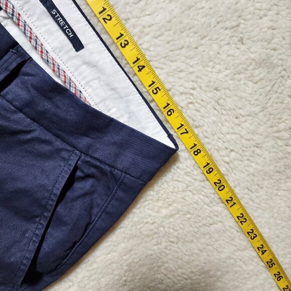 Ben Sherman Pants Chino Khaki 34x32 (34x30) Slim Fit Blue Stretch Golf Outdoor - Picture 7 of 7